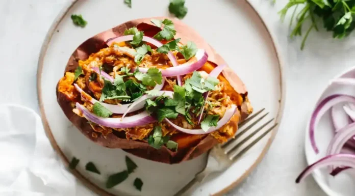 BBQ Chicken Stuffed Sweet Potatoes BBQ Chicken Stuffed Sweet Potatoes