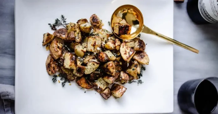 Crispy Parmesan Truffle Smashed Potatoes