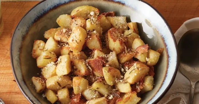 Crispy Roman Style Potatoes With Pecorino And Rosemary