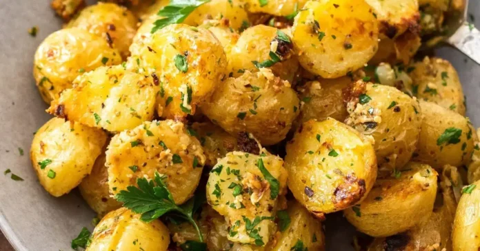 Garlic Parmesan Roasted Potato Bites