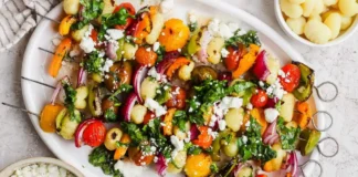 Rainbow Grilled Gnocchi Skewers: Colorful Vegetarian Bites Rainbow Grilled Gnocchi Skewers