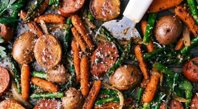 Sheet Pan Sausage And Potatoes Sheet Pan Sausage And Potatoes