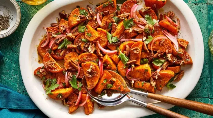 Spicy-Sweet Roasted Sweet Potatoes Spicy-Sweet Roasted Sweet Potatoes