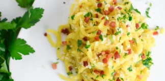 Spiralized Potato Carbonara Spiralized Potato Carbonara